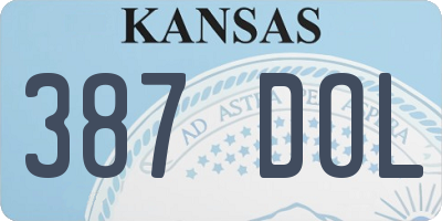 KS license plate 387DOL