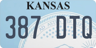KS license plate 387DTQ