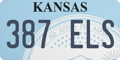 KS license plate 387ELS