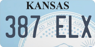 KS license plate 387ELX