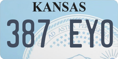 KS license plate 387EYO