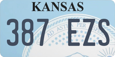 KS license plate 387EZS