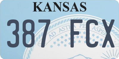 KS license plate 387FCX