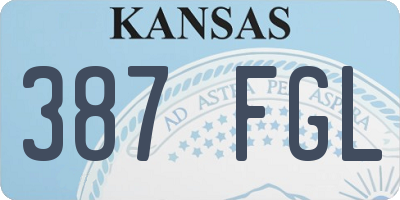 KS license plate 387FGL