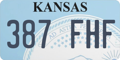 KS license plate 387FHF