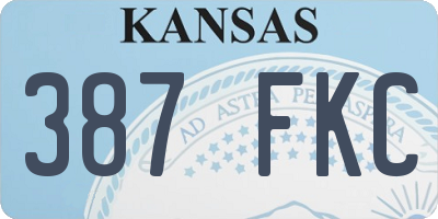 KS license plate 387FKC