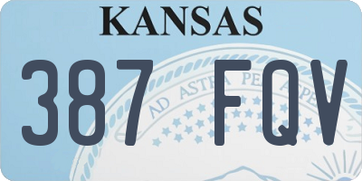 KS license plate 387FQV