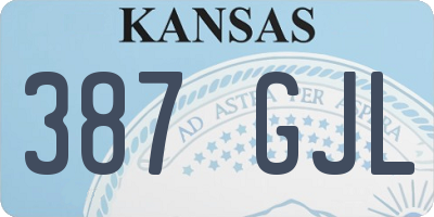 KS license plate 387GJL