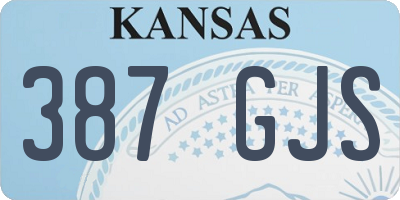 KS license plate 387GJS