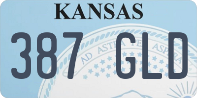 KS license plate 387GLD