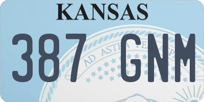 KS license plate 387GNM