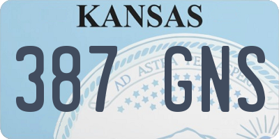 KS license plate 387GNS