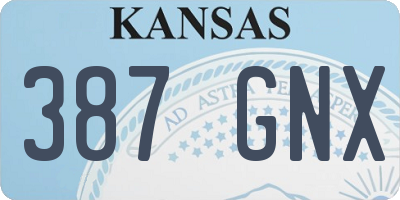 KS license plate 387GNX