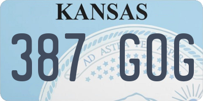 KS license plate 387GOG