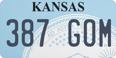 KS license plate 387GOM