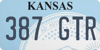 KS license plate 387GTR