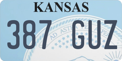 KS license plate 387GUZ