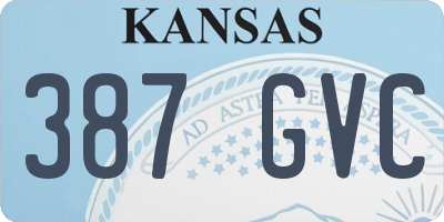 KS license plate 387GVC