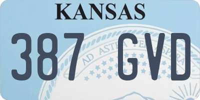 KS license plate 387GVD