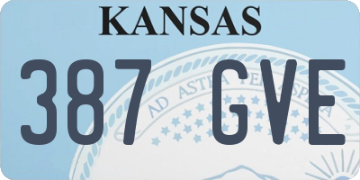 KS license plate 387GVE