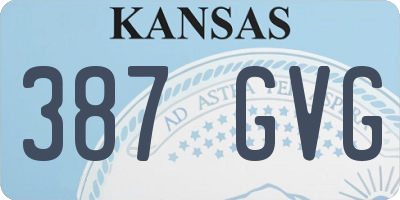 KS license plate 387GVG