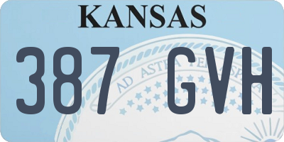 KS license plate 387GVH