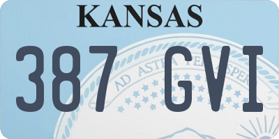 KS license plate 387GVI