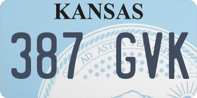 KS license plate 387GVK