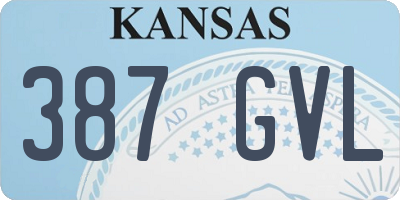 KS license plate 387GVL