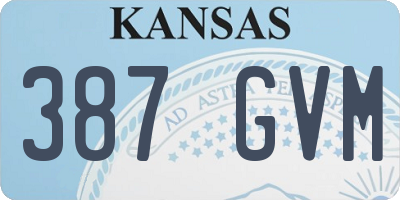 KS license plate 387GVM