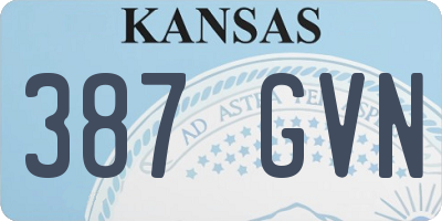 KS license plate 387GVN