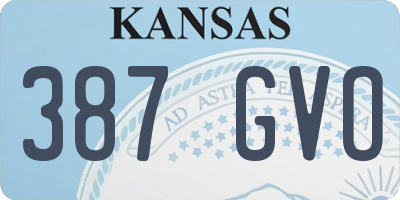 KS license plate 387GVO