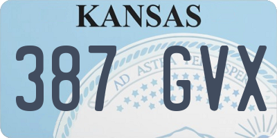 KS license plate 387GVX