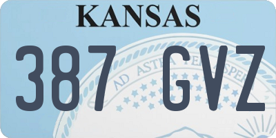 KS license plate 387GVZ