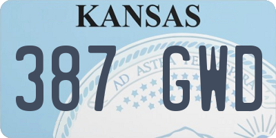 KS license plate 387GWD