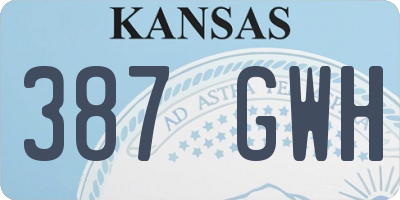 KS license plate 387GWH
