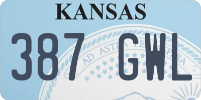 KS license plate 387GWL