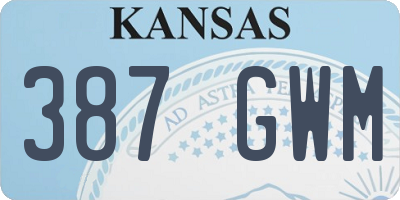 KS license plate 387GWM