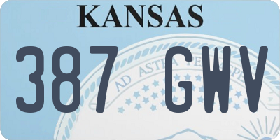 KS license plate 387GWV