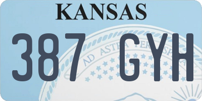 KS license plate 387GYH