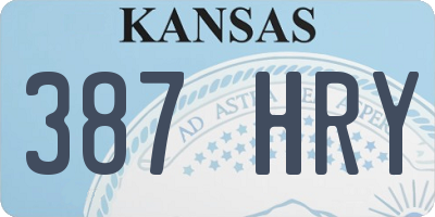 KS license plate 387HRY