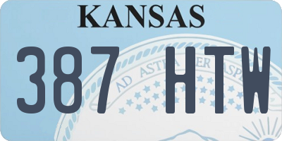 KS license plate 387HTW
