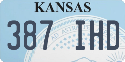 KS license plate 387IHD