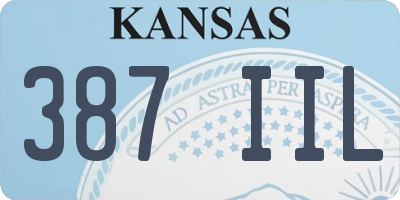 KS license plate 387IIL