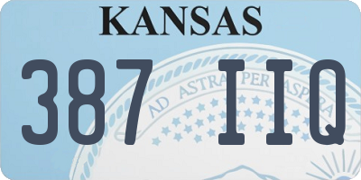 KS license plate 387IIQ