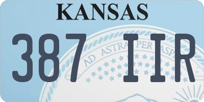 KS license plate 387IIR