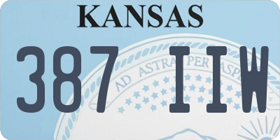 KS license plate 387IIW