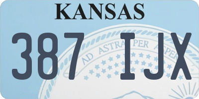 KS license plate 387IJX