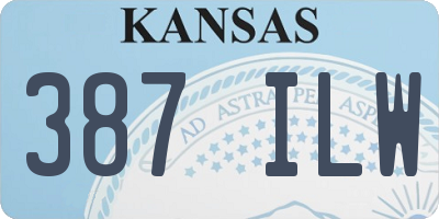 KS license plate 387ILW