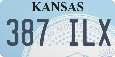 KS license plate 387ILX
